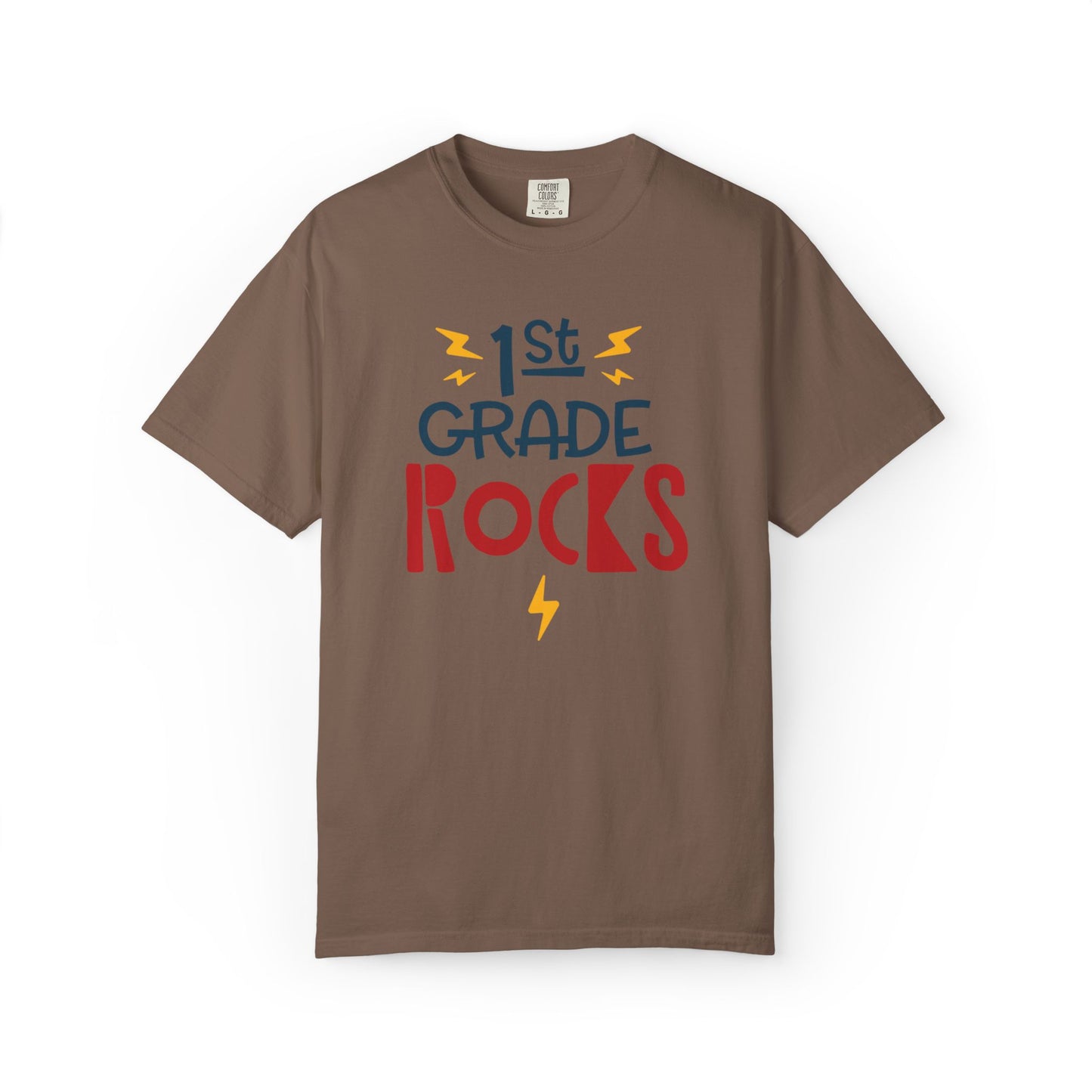 Funny 1st Grade Romeo Learning Legend Super Scholar Junior Geniuses Science Star Student’s Day Unisex Heavy Cotton T-Shirt
