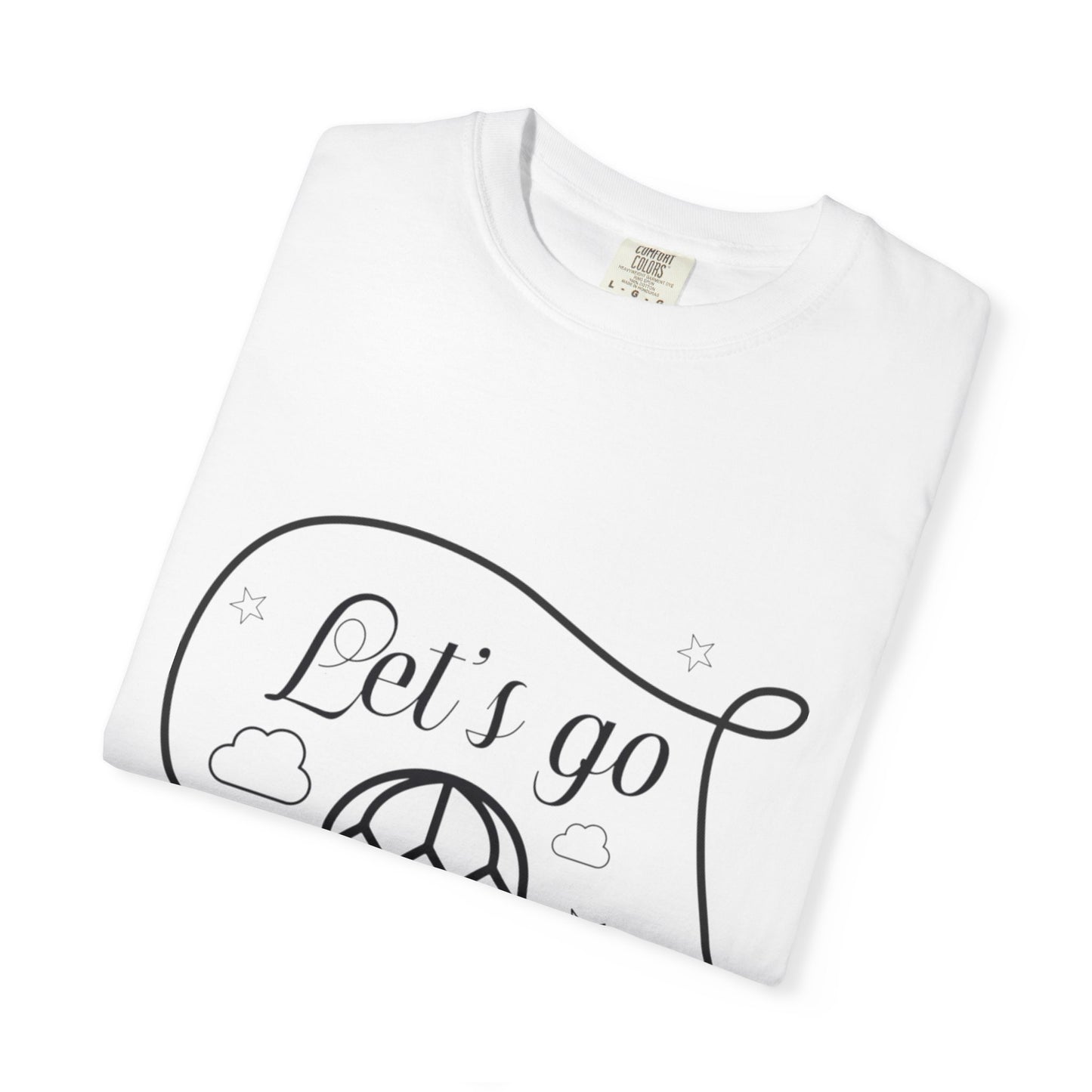 Let’s Go On An Adventure Nature Exploration Bonfire Travel Lovers Tee Freedom Hot Air Balloon Unisex Heavy Cotton T-Shirt