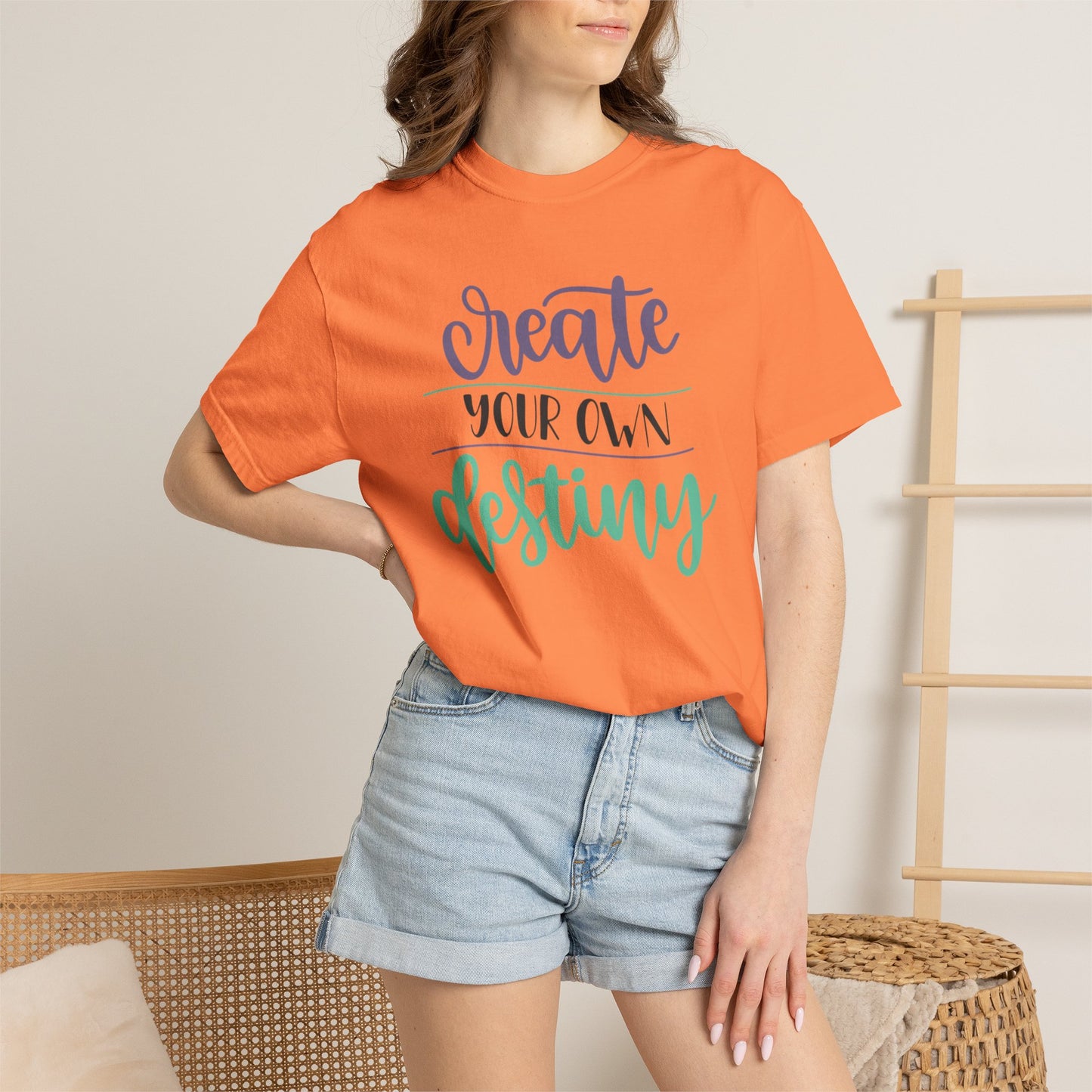 Create Your Destiny Embracing Challenges Tee Unbreakable Will Relentless Spirit Unyielding Determination Unisex Heavy Cotton T-Shirt