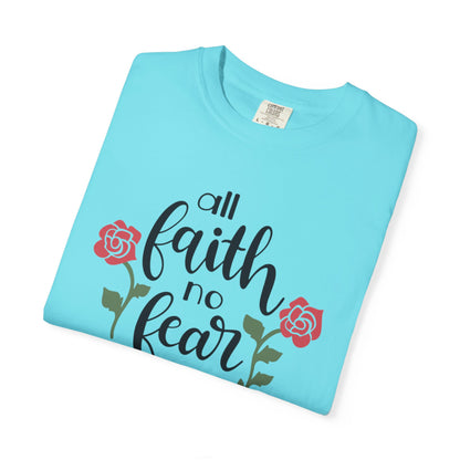 All Faith No Fear Stop Wishing Start Doing Action Goal Setting Modern Tee Achievement Self-Improvement Unisex Heavy Cotton T-Shirt