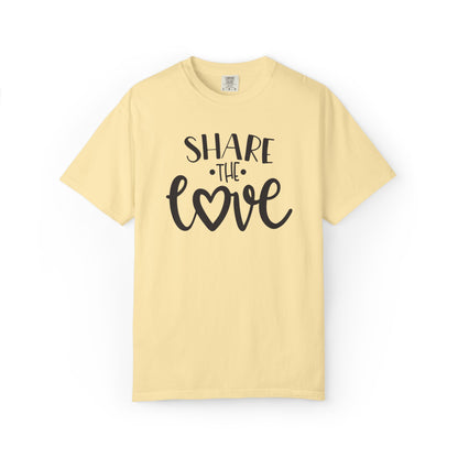 Share The Love Kindness Tee Compassion Empathy Support Community Affection Unisex Heavy Cotton T-Shirt