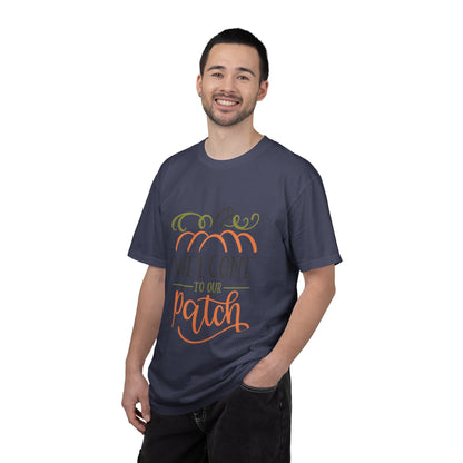 Welcome To Our Patch Harvest Festival Autumn Pumpkins Tee Fall Activities Farm Visit Family Fun Unisex Heavy Cotton T-Shirt