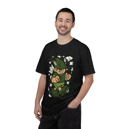 Rhino Robin Hood Folklore Mashup Tee Forest Guardian Adventure Story Fantasy Character Unisex Heavy Cotton T-Shirt
