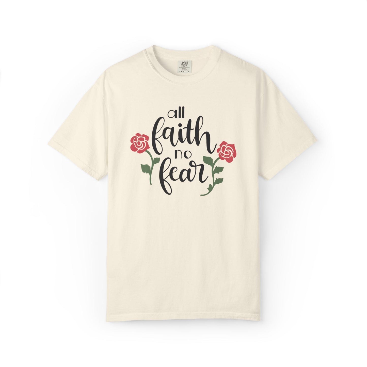 All Faith No Fear Stop Wishing Start Doing Action Goal Setting Modern Tee Achievement Self-Improvement Unisex Heavy Cotton T-Shirt
