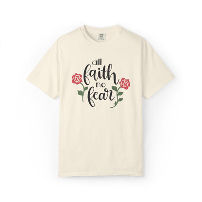 All Faith No Fear Stop Wishing Start Doing Action Goal Setting Modern Tee Achievement Self-Improvement Unisex Heavy Cotton T-Shirt