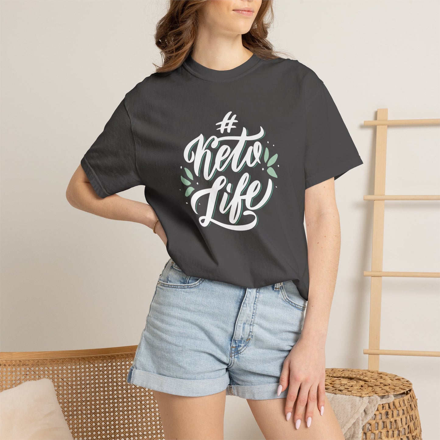 Keto Life Low-Carb Vegetables Tee Moderate Protein Fat Adaptation Intermittent Fasting Unisex Heavy Cotton T-Shirt