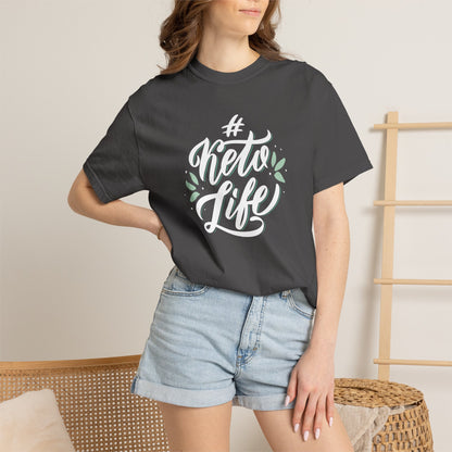 Keto Life Low-Carb Vegetables Tee Moderate Protein Fat Adaptation Intermittent Fasting Unisex Heavy Cotton T-Shirt