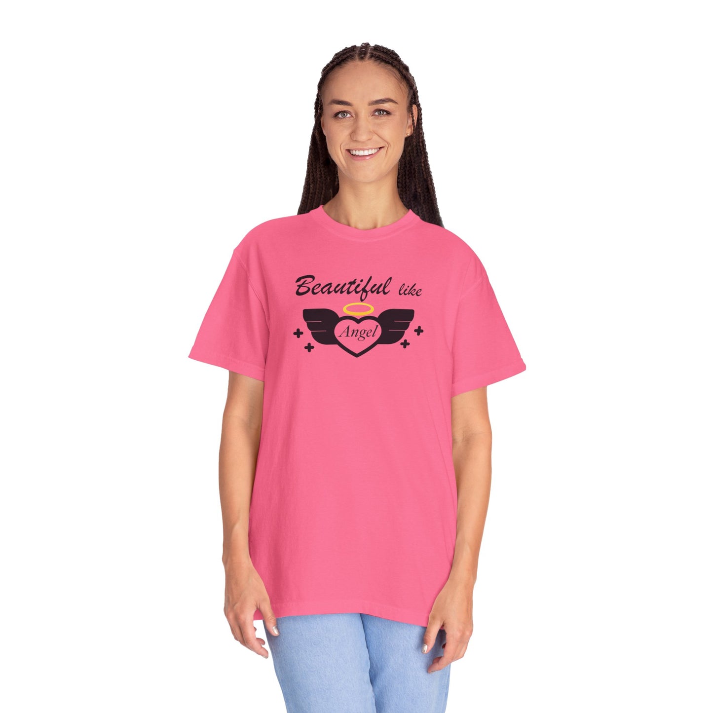Beautiful Like Angel Politeness Tee Confidence Boost Stunning Gracefulness Unisex Heavy Cotton T-Shirt