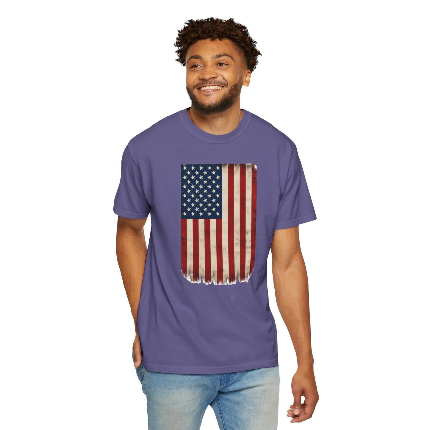 Flag USA - Unisex Garment-Dyed T-shirt