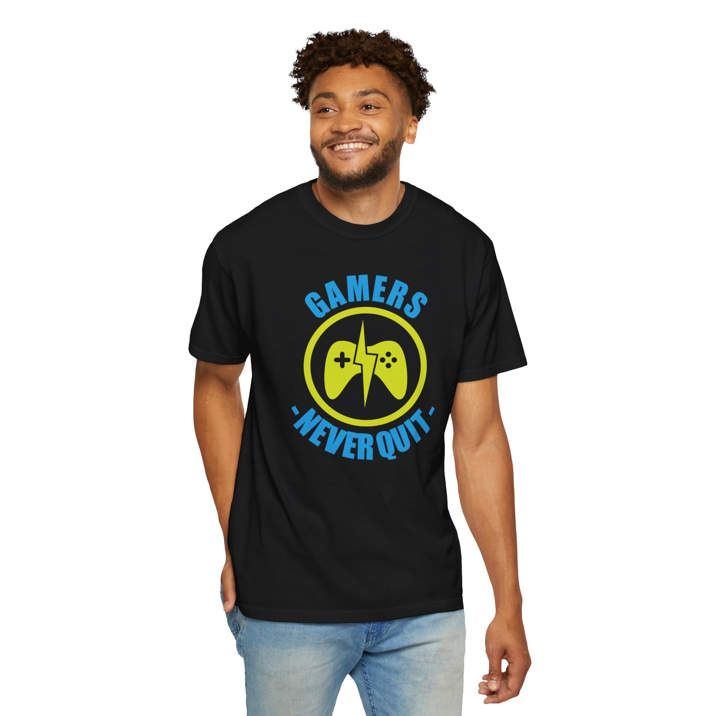 Inspirational Gamers Never Quit Virtual Immortality Forever A Gamer Immortalized In Pixels Unisex Heavy Cotton T-Shirt