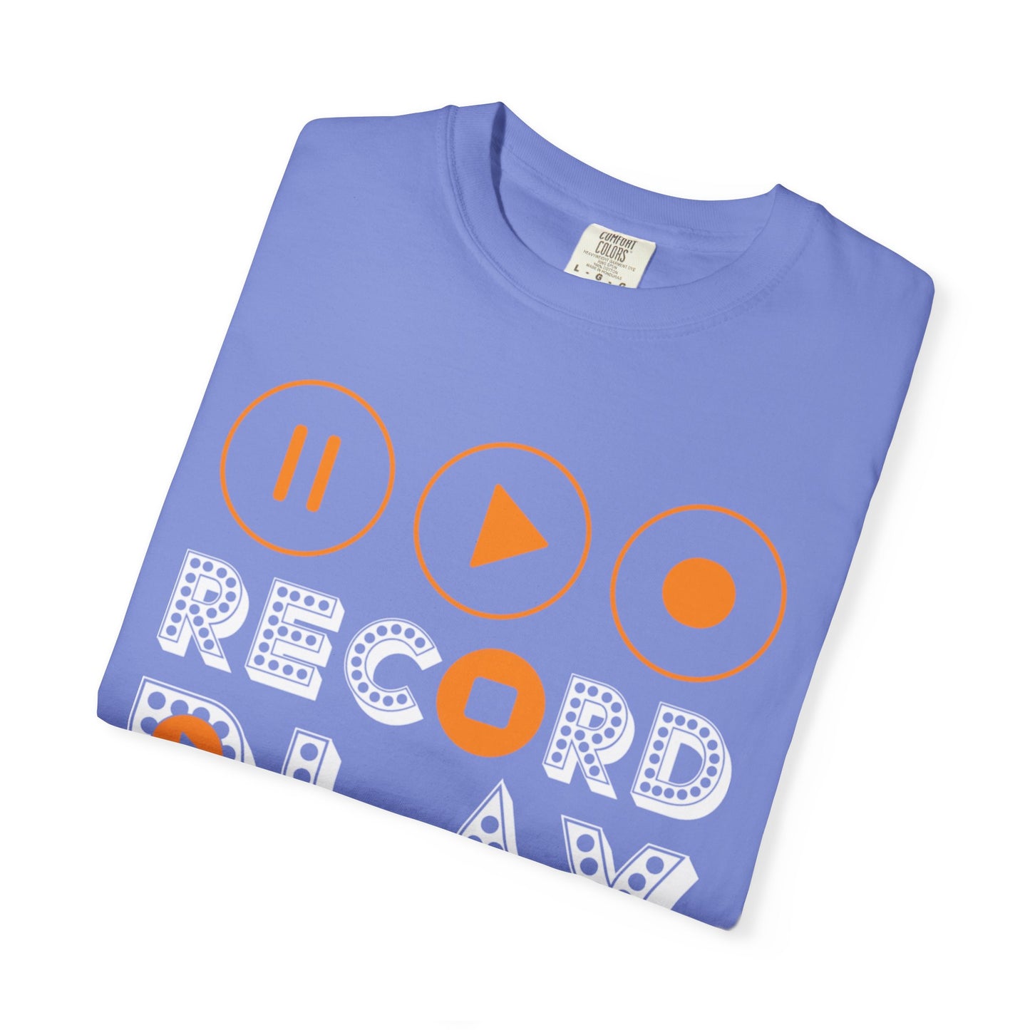Thrilling Record Play Pause Playback Actions Sound Management Audio Functions Unisex Heavy Cotton T-Shirt