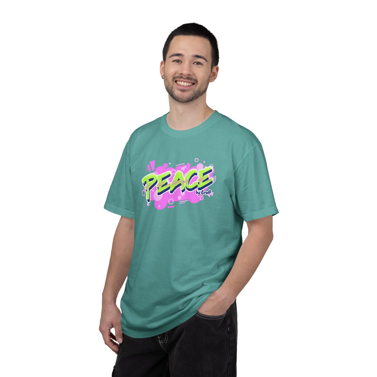 Graffiti Logo Maker Featuring Bubbly Graphics Unisex Heavy Cotton T-Shirt