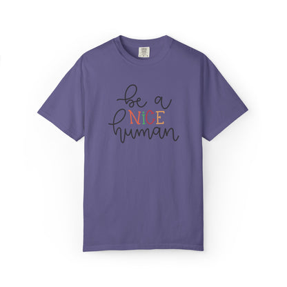 Be A Nice Human Positivity Optimism Happiness Tee Mindset Gratitude Empathy Unisex Heavy Cotton T-Shirt