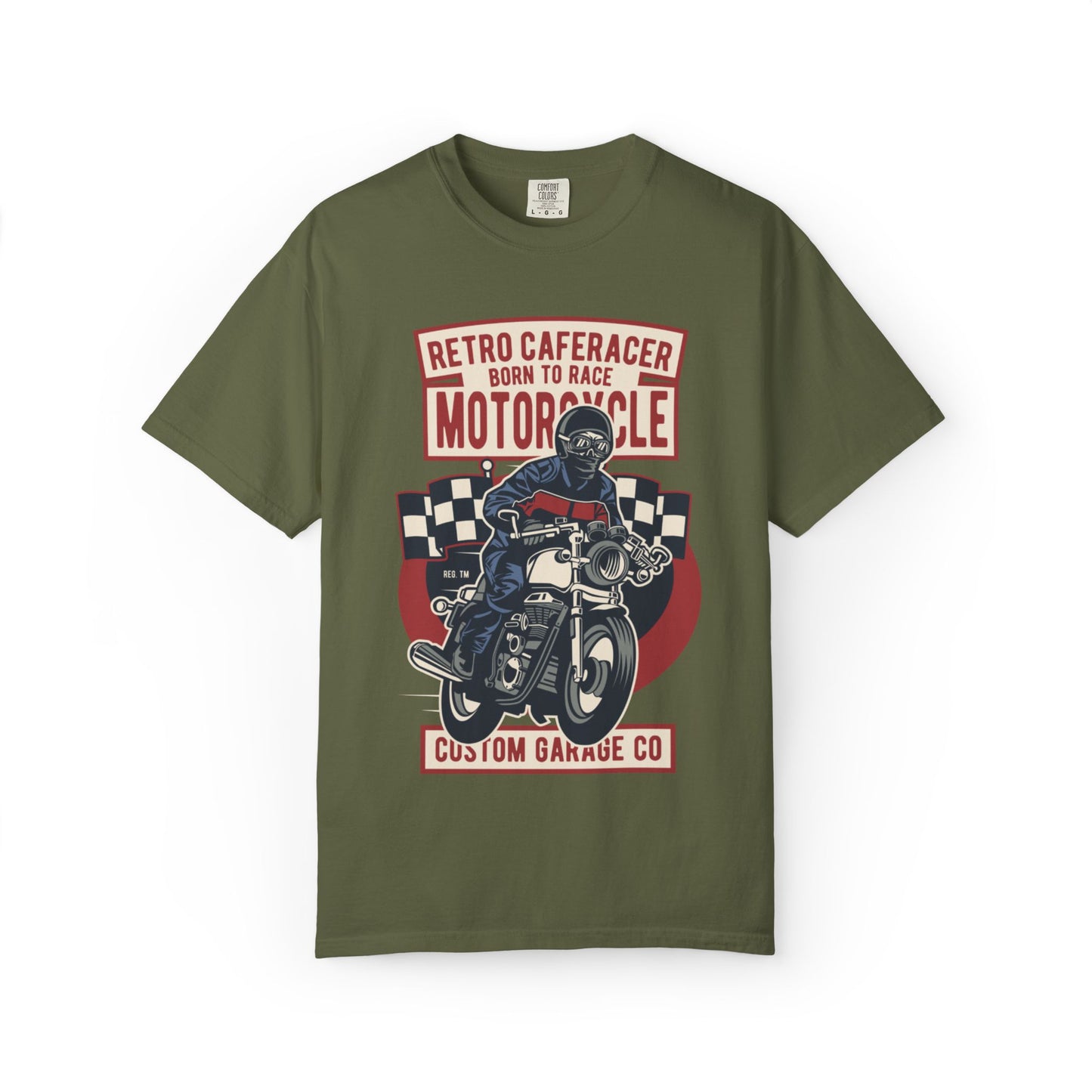 Retro Caferacer Vintage King Of The Road Classic Tee Bike Speed Racing Enthusiast Unisex Heavy Cotton T-Shirt