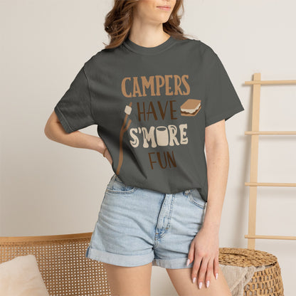 Campers Adventure Mountain Tee Belays Ropes Fun Activities Unisex Heavy Cotton T-Shirt