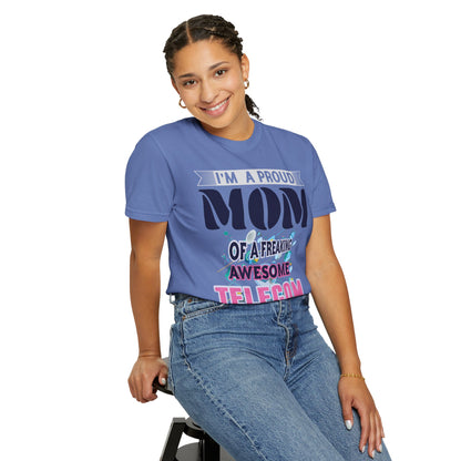 Proud Mom Telecom Engineer Mobile Technology Signal Processing Digital Communication Radio Frequencies Unisex Heavy Cotton T-Shirt