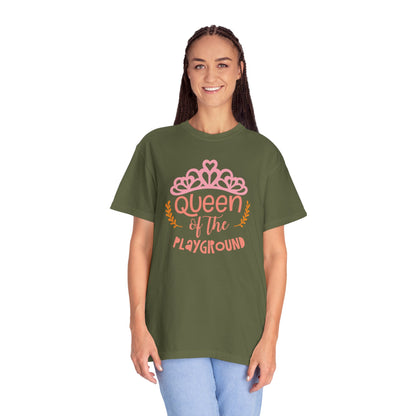 Queen Of The Playground Playtime Learning Objectives Early Toddlers Tee Childhood Development Unisex Heavy Cotton T-Shirt