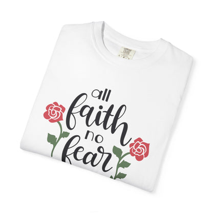 All Faith No Fear Stop Wishing Start Doing Action Goal Setting Modern Tee Achievement Self-Improvement Unisex Heavy Cotton T-Shirt