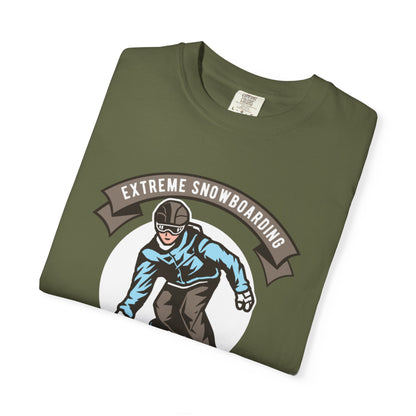 Extreme Snowboarding Sports Club Holly Jolly Winter Tee Wonderland Unisex Heavy Cotton T-Shirt