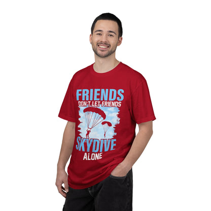 Adventurous Friends Don’t Let Friends Skydive Alone Thrill-Seeker Lifestyle Adventure Enthusiast Skydiving Community Unisex Heavy Cotton T-Shirt