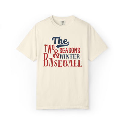 The Two Seasons Winter & Baseball Pitcher’s Snow Peace Tee Scoreboard Smiles Inning Of Joy Unisex Heavy Cotton T-Shirt