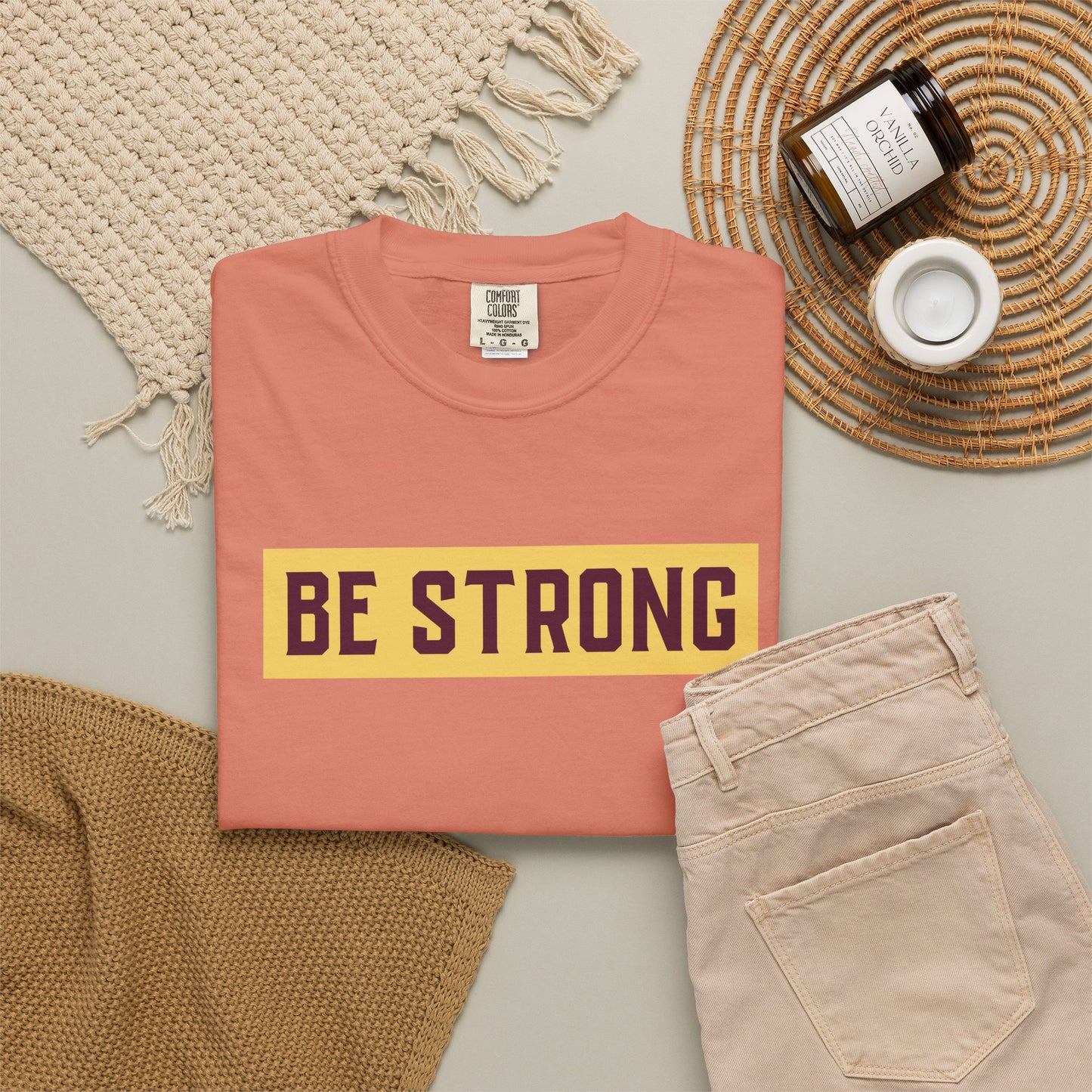 Be Strong Quotes Best Selling Unisex Heavy Cotton T-Shirt