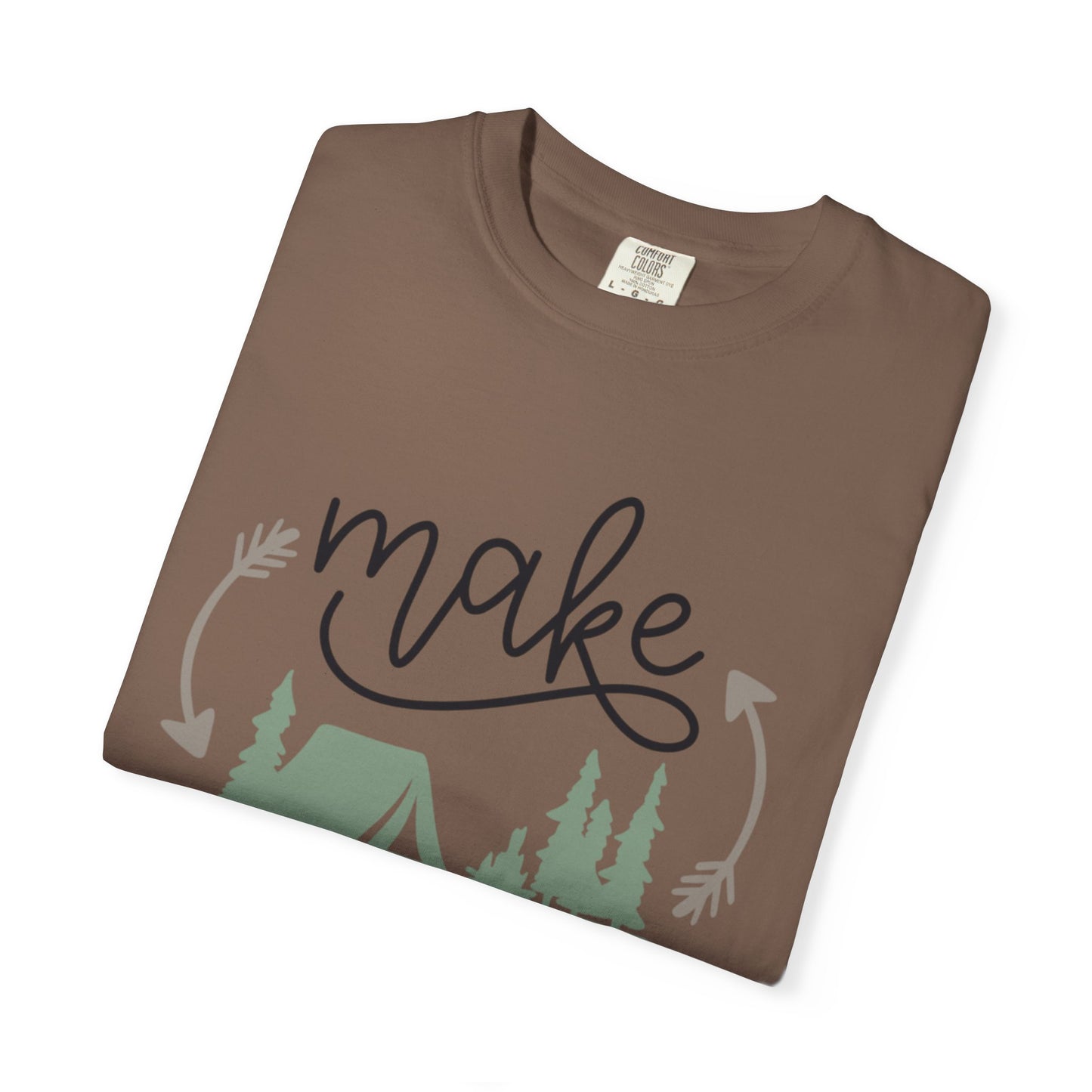 Make Adventures Happen Trendy Tee Enjoyment Mountain Hut Belays Ropes Fun Activities Unisex Heavy Cotton T-Shirt