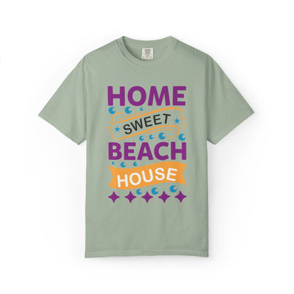Enjoyable Home Sweet Beach House Beach Life Sun Sand Sea Seashells Sea Breeze Beach Sun Glasses  Unisex Heavy Cotton T-Shirt