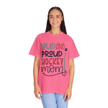 Loud & Proud Hockey Mom Power Play Cheering Stickhandling Sports Tee Legend Unisex Heavy Cotton T-Shirt