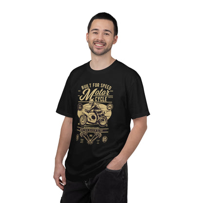 Built For Speed Motorcycle Custom Engine Club Motorbike Lovers Trendy Tee High-speed Rider Adventure Racer Unisex Heavy Cotton T-Shirt