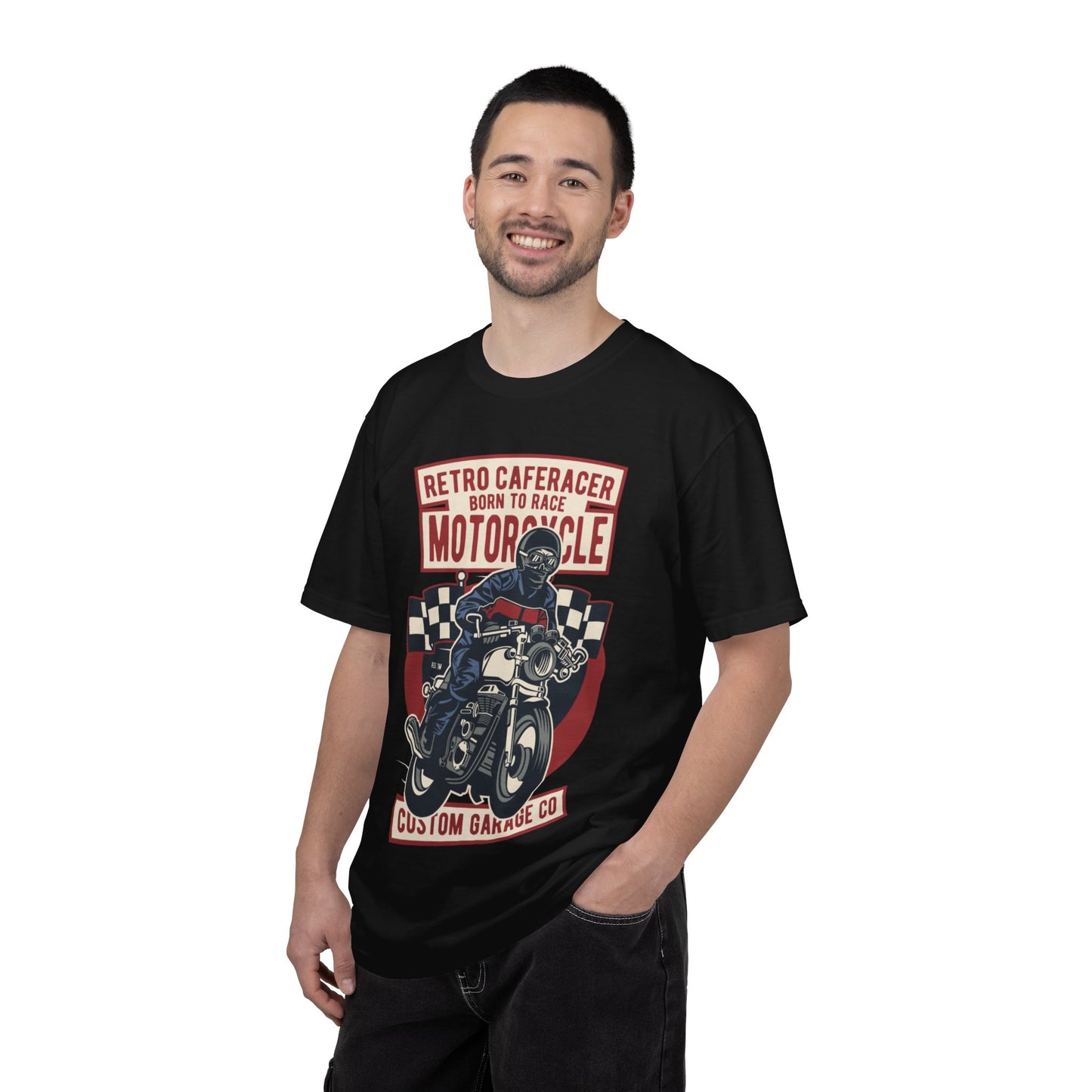 Retro Caferacer Vintage King Of The Road Classic Tee Bike Speed Racing Enthusiast Unisex Heavy Cotton T-Shirt