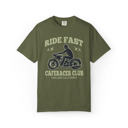 Thriller Ride Fast Caferacer Motorcycle Club Bike Lovers High-speed Adventure Bike Unisex Heavy Cotton T-Shirt