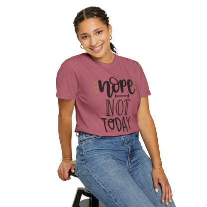 Nope Not Today Idle Moments Tee Cozy Living Contented Loafing Unisex Heavy Cotton T-Shirt