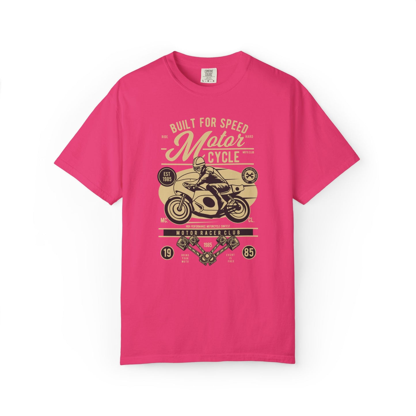 Built For Speed Motorcycle Custom Engine Club Motorbike Lovers Trendy Tee High-speed Rider Adventure Racer Unisex Heavy Cotton T-Shirt