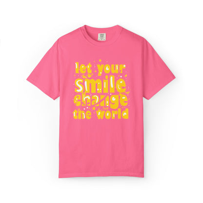 Let Your Smile Change The World Kindness Heartfelt Compliments Tee Thoughtful Gestures Love-Inspiration  Unisex Heavy Cotton T-Shirt