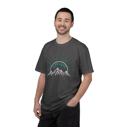 Funny Explore Mountain Adventure Tee Sarcastic Alpine Discover Camping Forest Unisex Heavy Cotton T-Shirt