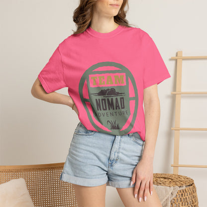 Team Nomad Constant Movement Discovery Freedom Adventure Enthusiasts Unisex Heavy Cotton T-Shirt