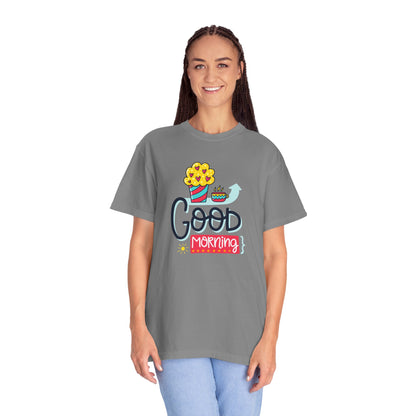 Good Morning Lazy Day Achiever Morning Champion Tee Daily Victory Sleep Defeated Unisex Heavy Cotton T-Shirt