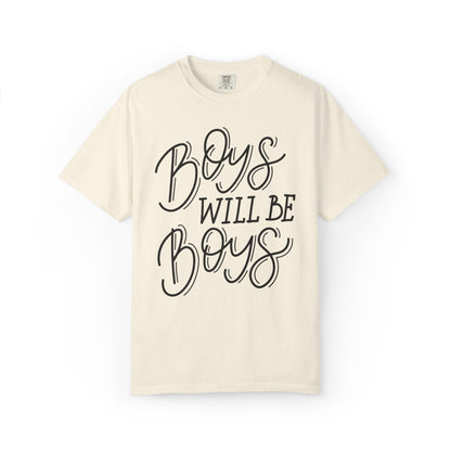 Funny Boys Will Be Boys Rule Heartwarming Sarcastic Decent Lovely Trendy Tee Sweet Stubborn Handsome Unisex Heavy Cotton T-Shirt