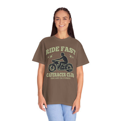 Thriller Ride Fast Caferacer Motorcycle Club Bike Lovers High-speed Adventure Bike Unisex Heavy Cotton T-Shirt