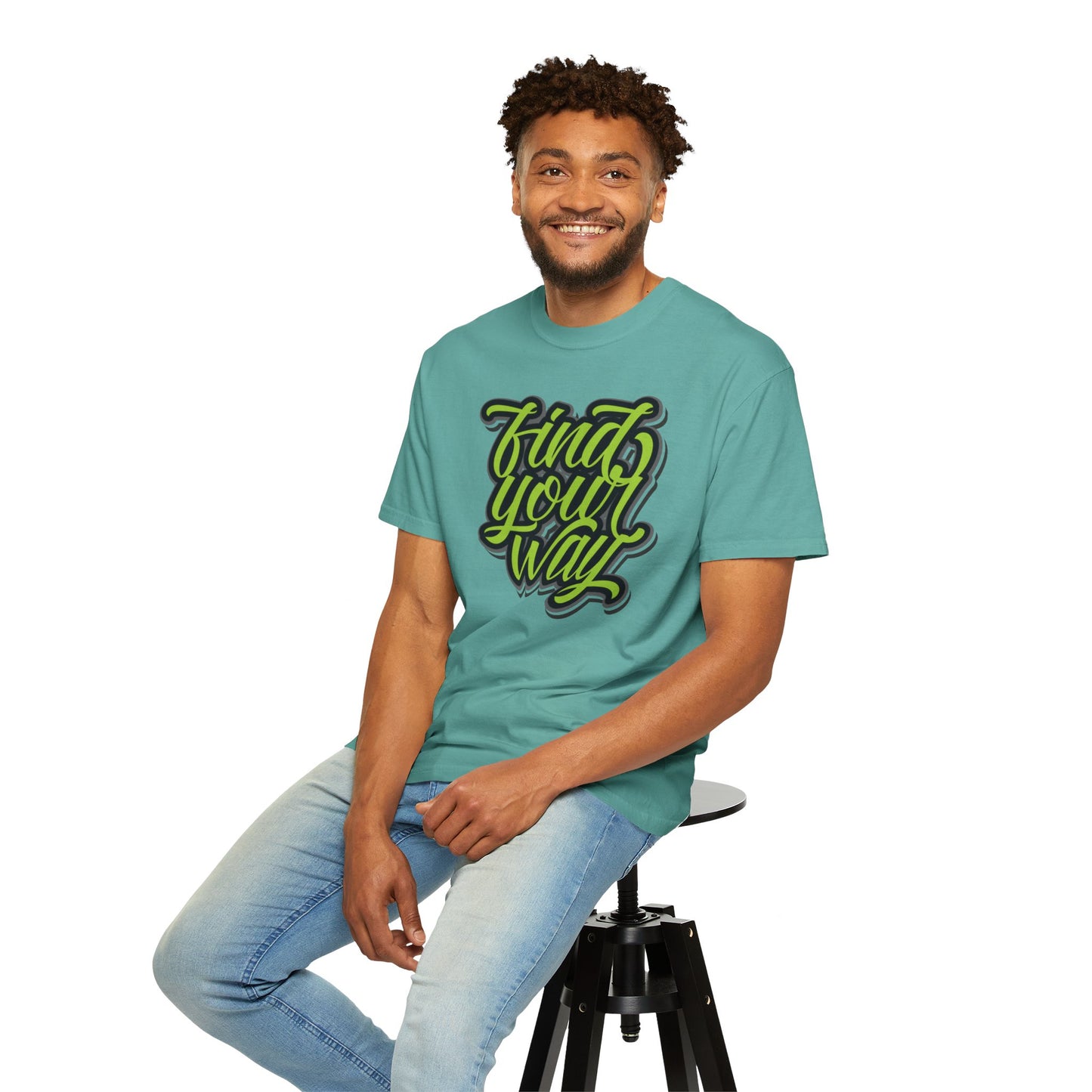Find Your Way Direction Guidance Tee Exploration Adventure Destination Unisex Heavy Cotton T-Shirt