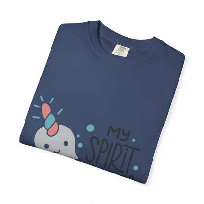 My Spirit Animal Is a Narwhal Unicorn Of The Sea Tusk Tee Inuit Culture Migration Unisex Heavy Cotton T-Shirt