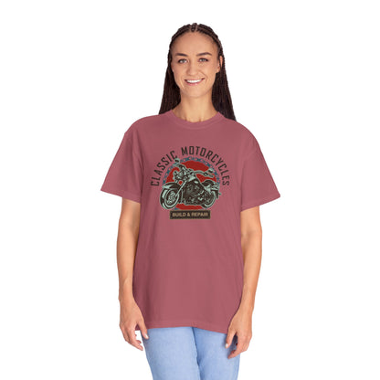 Classic Motorcycles Custom Engine Club Motorbike Lovers Trendy Tee High-speed Rider Adventure Racer Unisex Heavy Cotton T-Shirt