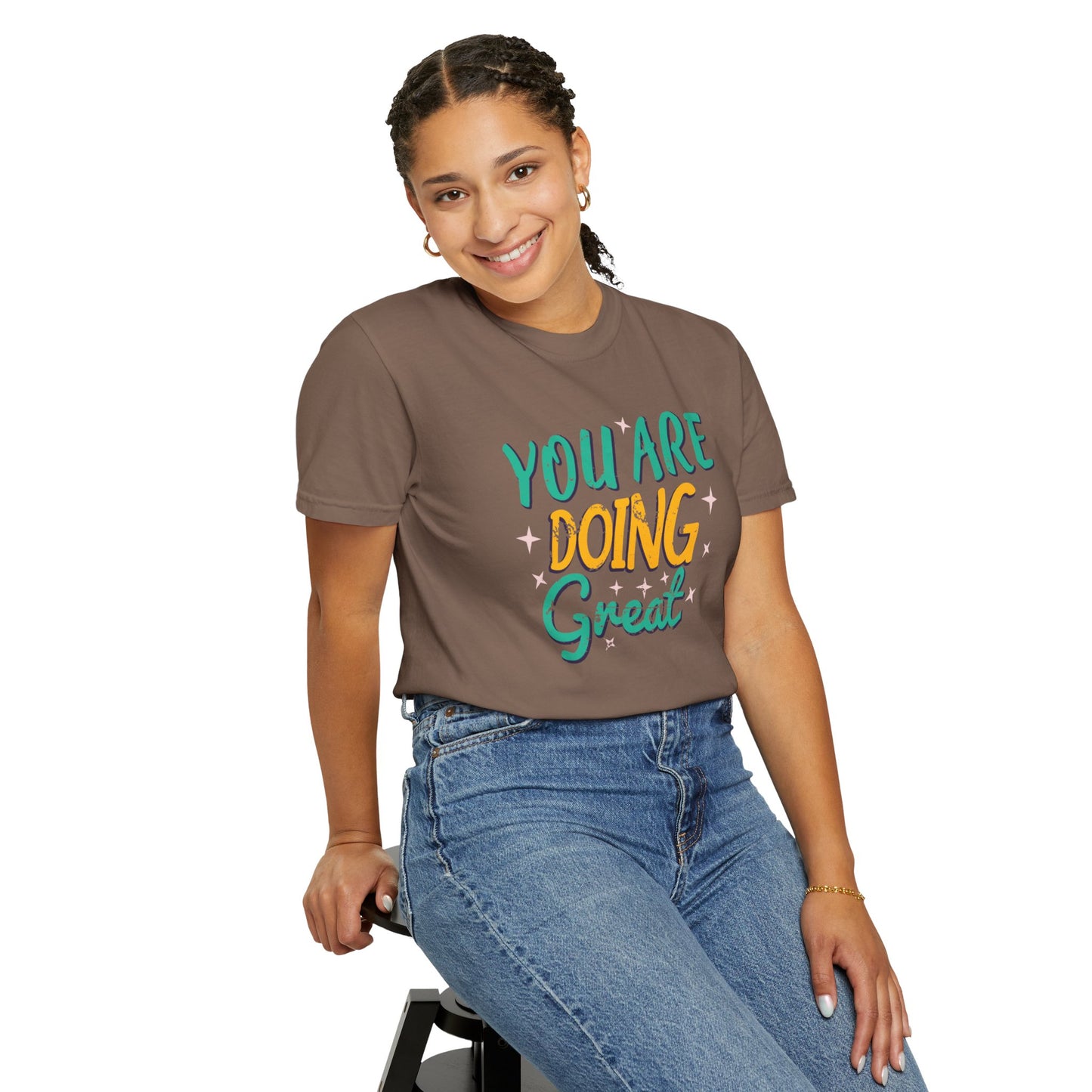 You Are Doing Great Trendy Tee Motivational Daily Reminder Supportive Dedication Positivity Keep It Up Unisex Heavy Cotton T-Shirt