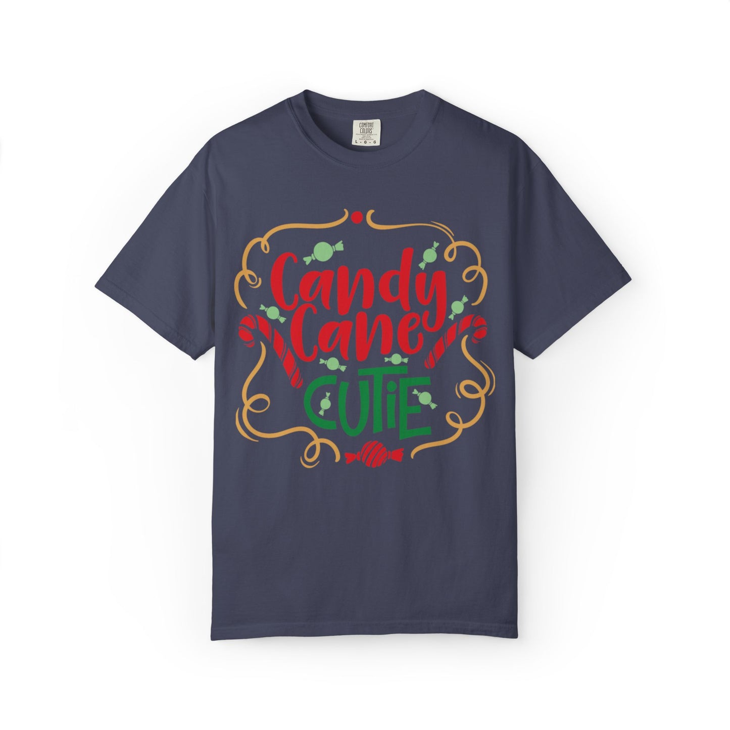 Candy Cane Cutie Enjoying Tee Tiny Helpers Jingle Bell Bling Festival Season Merry Christmas Unisex Heavy Cotton T-Shirt