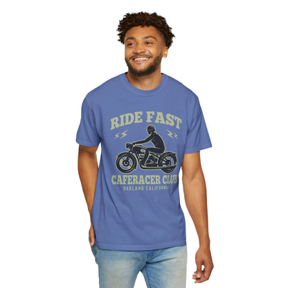 Thriller Ride Fast Caferacer Motorcycle Club Bike Lovers High-speed Adventure Bike Unisex Heavy Cotton T-Shirt
