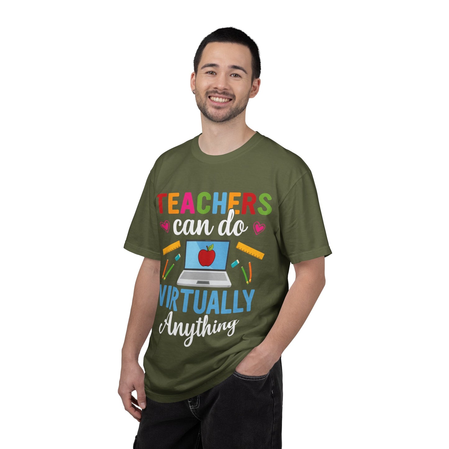 Inspirational Teacher Can Do Virtually Anything Enlightenment Bridge Builder Lifelong Mission Unisex Heavy Cotton T-Shirt