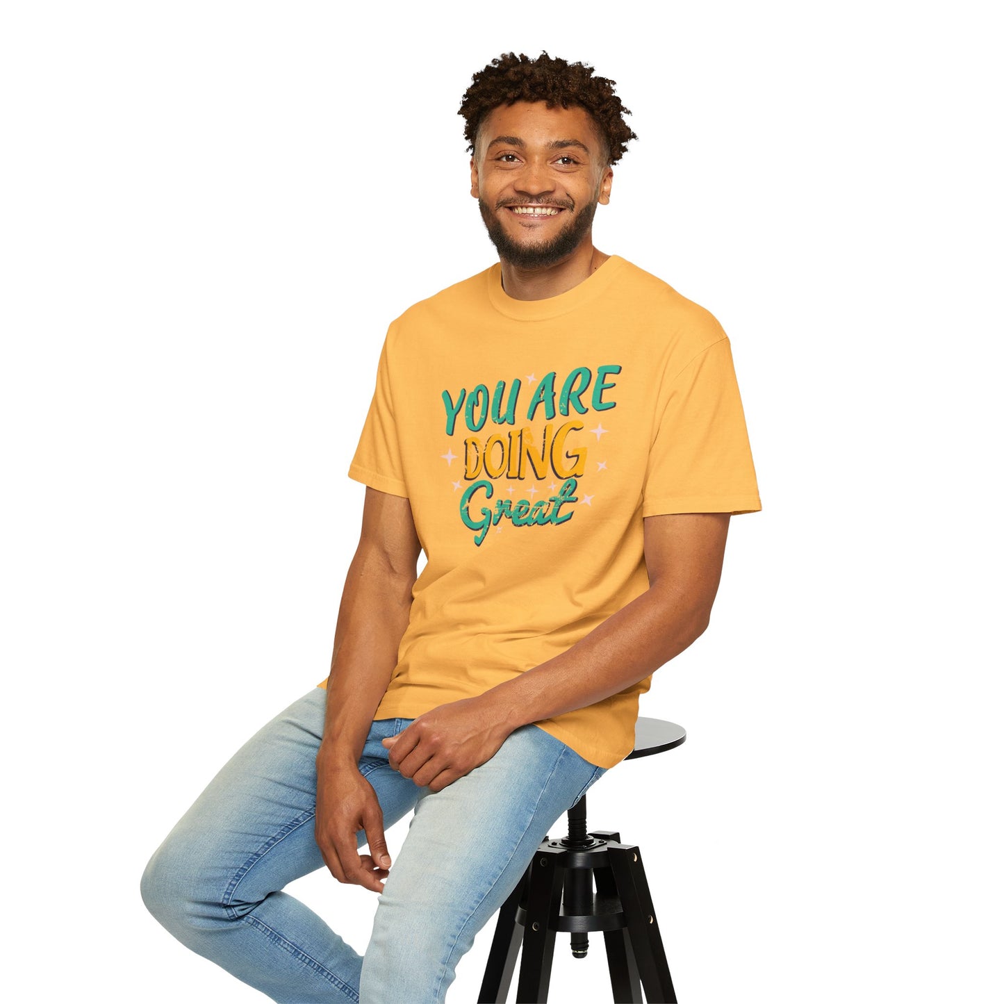 You Are Doing Great Trendy Tee Motivational Daily Reminder Supportive Dedication Positivity Keep It Up Unisex Heavy Cotton T-Shirt