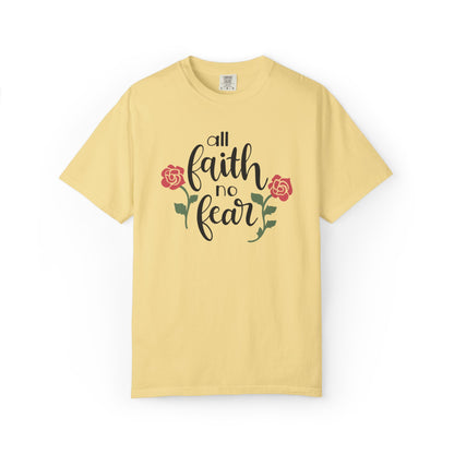 All Faith No Fear Stop Wishing Start Doing Action Goal Setting Modern Tee Achievement Self-Improvement Unisex Heavy Cotton T-Shirt