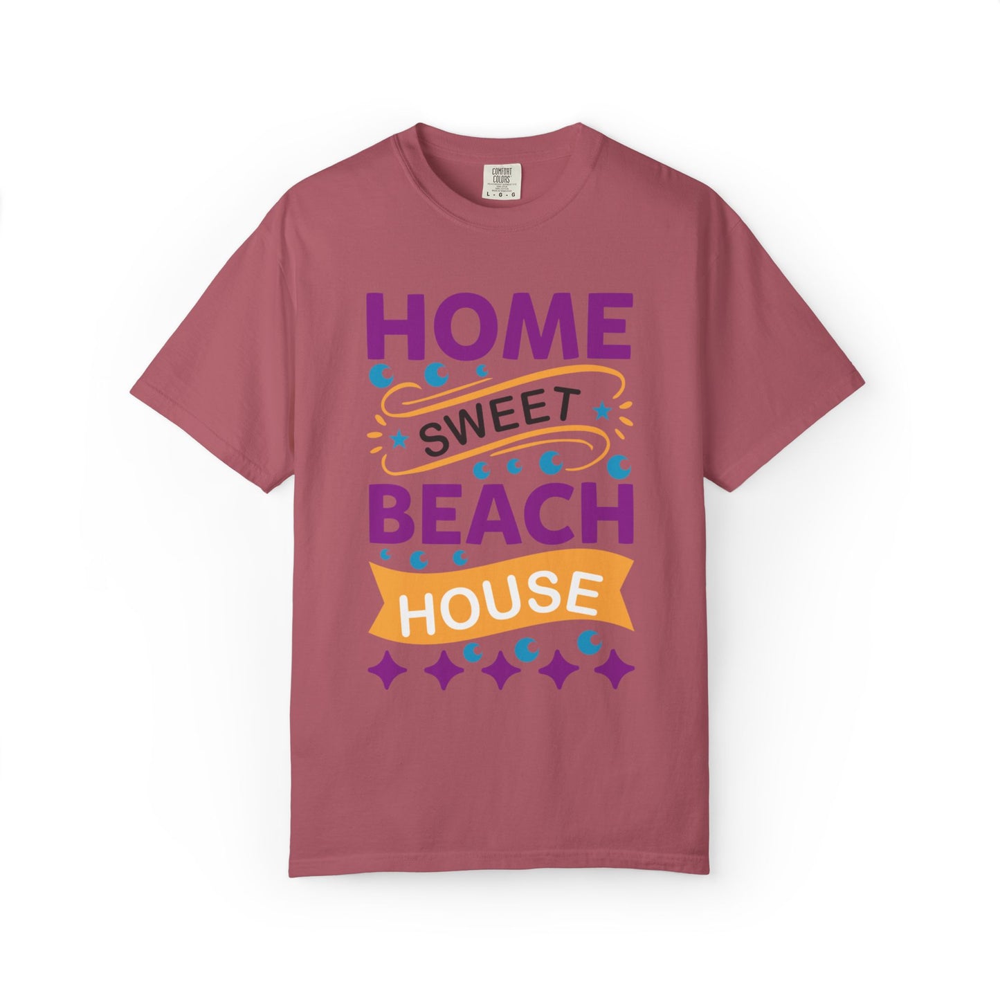 Enjoyable Home Sweet Beach House Beach Life Sun Sand Sea Seashells Sea Breeze Beach Sun Glasses  Unisex Heavy Cotton T-Shirt